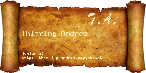 Thirring Andrea névjegykártya